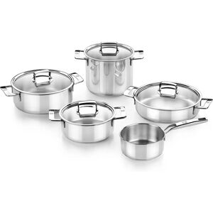 Ensemble de 5 pièces en acier inoxydable Bra - Compatible induction - Publicité Ensemble de 5 pièces en acier inoxydable Bra - Compatible induction - Publicité