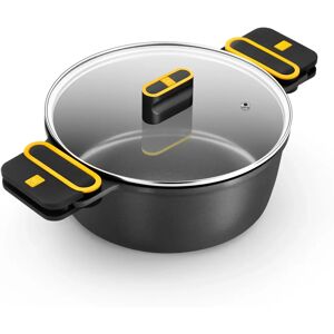 BRA A510328 Cast Aluminum Saucepan - 28cm, 5.7L - Black BRA A510328 Cast Aluminum Saucepan - 28cm, 5.7L - Black