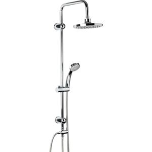 Columna de ducha de cromo Tatay con altura ajustable y doble ducha Columna de ducha de cromo Tatay con altura ajustable y doble ducha