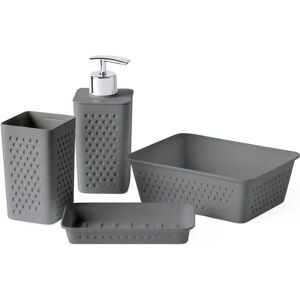Tatay Bohol A6 Bathroom Organizer Set - 4 Units - Gray Tatay Bohol A6 Bathroom Organizer Set - 4 Units - Gray