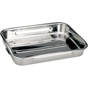 Ibili 651860 Stainless Steel Roasting Plate with Folding Handles - Roasting Plate Ibili 651860 Stainless Steel Roasting Plate with Folding Handles - Roasting Plate