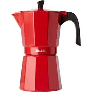 Ibili Bahia Red Coffee Maker - 9 Cups - Aluminum Ibili Bahia Red Coffee Maker - 9 Cups - Aluminum