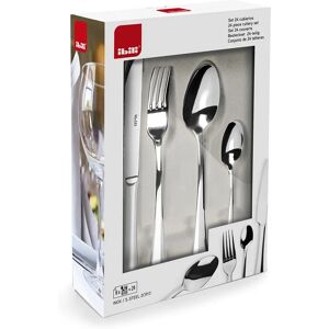 Juego de Cubiertos de Acero Inoxidable Ibili - 24 Piezas Juego de Cubiertos de Acero Inoxidable Ibili - 24 Piezas