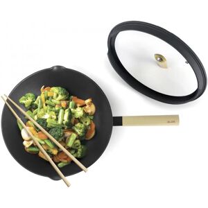 Wok antiadherente Ibili de 30cm con Tapa - Utensilio de Cocina Wok antiadherente Ibili de 30cm con Tapa - Utensilio de Cocina