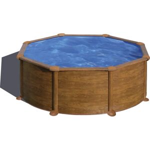 Gre KIT350W Piscina elevada - Azul, Madera, Marrón Gre KIT350W Piscina elevada - Azul, Madera, Marrón