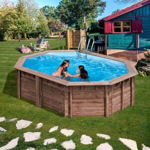 GRE Bambu Piscina de Madera 535x335x130cm - Piscina, Madera, Marrón GRE Bambu Piscina de Madera 535x335x130cm - Piscina, Madera, Marrón