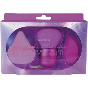 Kit Trucco Rosa Beter con 2 Spugne e Pennello - Viso e Corpo Kit Trucco Rosa Beter con 2 Spugne e Pennello - Viso e Corpo
