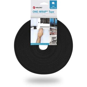 Velcro Cable Management Tape - 25m, Black - Reusable Hook-and-Loop Velcro Cable Management Tape - 25m, Black - Reusable Hook-and-Loop
