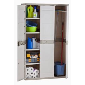 Armoire de rangement Plastiken - 3 Portes, 4 Étagères, Résistant UV - Publicité Armoire de rangement Plastiken - 3 Portes, 4 Étagères, Résistant UV - Publicité