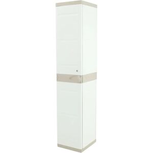 Armoire de rangement beige Plastiken - 176x40.5x35cm - Étagères réglables - Publicité Armoire de rangement beige Plastiken - 176x40.5x35cm - Étagères réglables - Publicité