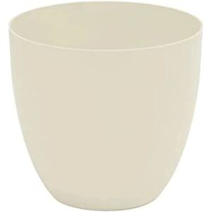 Plastiken 8426 - Pot de plante rond - 26cm - Écru - Publicité Plastiken 8426 - Pot de plante rond - 26cm - Écru - Publicité