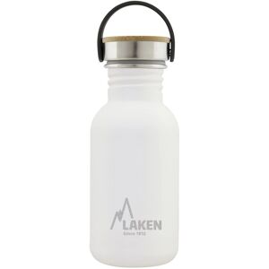 Laken Basic Steel Bambú Botella de Agua - Acero Inoxidable - Blanco Laken Basic Steel Bambú Botella de Agua - Acero Inoxidable - Blanco