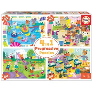 Educa Puzzle-Set - 4 Progressiv Schulpuzzles 20-80 Stück Educa Puzzle-Set - 4 Progressiv Schulpuzzles 20-80 Stück