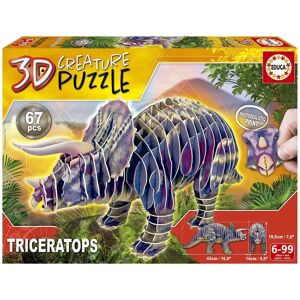 Puzzle Dino 3D Educa - Triceratops - Jouet Éducatif - Publicité Puzzle Dino 3D Educa - Triceratops - Jouet Éducatif - Publicité