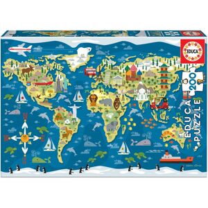 Puzzle Educa 19292 - Világ térkép 200 darab - Oktató Puzzle Educa 19292 - Világ térkép 200 darab - Oktató