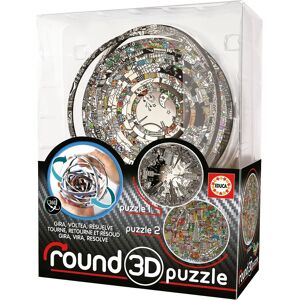 Puzzle Educa Redondo 3D - Quebra-cabeça 3D de Plástico para +8 Anos Puzzle Educa Redondo 3D - Quebra-cabeça 3D de Plástico para +8 Anos