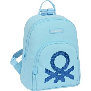 Benetton Zaino Casual Azzurro Chiaro con Paillettes - Zaino Benetton Zaino Casual Azzurro Chiaro con Paillettes - Zaino
