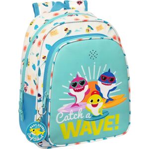 Sac d'école Baby Shark Bleu Blanc - 27x33x10 cm - Publicité Sac d'école Baby Shark Bleu Blanc - 27x33x10 cm - Publicité