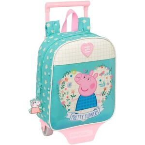 Peppa Pig Yellow School Backpack - Wheels, Removable Handle, ID System - 22x27x10cm Peppa Pig Yellow School Backpack - Wheels, Removable Handle, ID System - 22x27x10cm