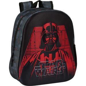 Star Wars Schwarze Kinderrucksack - Gepolstert, Wasserflaschenfach, 27x33x10 cm Star Wars Schwarze Kinderrucksack - Gepolstert, Wasserflaschenfach, 27x33x10 cm