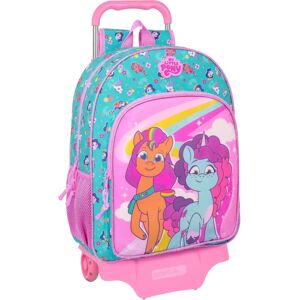 Sac à dos scolaire rose turquoise My Little Pony - Type scolaire - Publicité Sac à dos scolaire rose turquoise My Little Pony - Type scolaire - Publicité