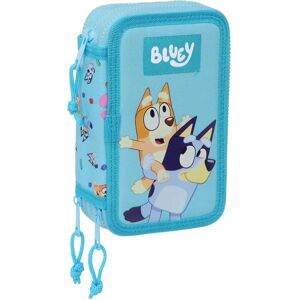 Trousse Triple Bluey Bleu Ciel - Crayon, Taille-crayon, Gomme - 36 pcs Trousse Triple Bluey Bleu Ciel - Crayon, Taille-crayon, Gomme - 36 pcs