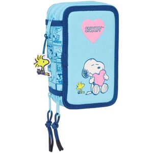 Snoopy Love Niebieska Szkoły Plecak - 37 Elementów Snoopy Love Niebieska Szkoły Plecak - 37 Elementów