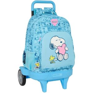 Snoopy Love Niebieski Plecak Szkolny - 33x45x22 cm Snoopy Love Niebieski Plecak Szkolny - 33x45x22 cm