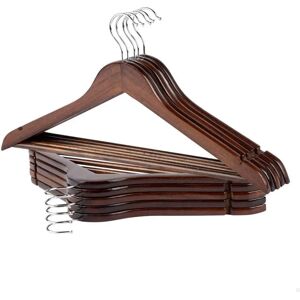 Max Home Penderies en Bois - Pack de 10, Marron Foncé, Rotation à 360° - Publicité Max Home Penderies en Bois - Pack de 10, Marron Foncé, Rotation à 360° - Publicité
