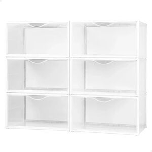 Max Home White Shoe Storage - Stackable Boxes for Shoes Max Home White Shoe Storage - Stackable Boxes for Shoes
