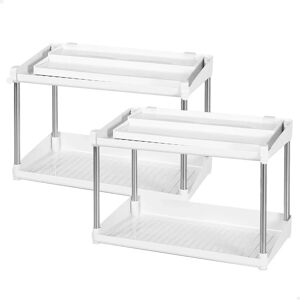 Max Home Witte 2 Planken 2 Eenheden 37,5 x 25,5 x 19 cm - Keuken Organizer Max Home Witte 2 Planken 2 Eenheden 37,5 x 25,5 x 19 cm - Keuken Organizer
