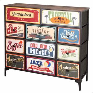 Max Home Commode Vintage 11 tiroirs en tissu - Rangement chambre - Publicité Max Home Commode Vintage 11 tiroirs en tissu - Rangement chambre - Publicité