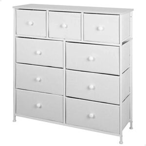 Max Home Wit 9-Lade Stoffkast - Opbergmeubel Max Home Wit 9-Lade Stoffkast - Opbergmeubel