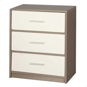 Table de Nuit Max Home - 3 Tiroirs Modernes - Blanc, Gris - Publicité Table de Nuit Max Home - 3 Tiroirs Modernes - Blanc, Gris - Publicité