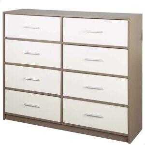 Cómoda Blanca de Madera MAX HOME con 8 Cajones - Muebles Cómoda Blanca de Madera MAX HOME con 8 Cajones - Muebles