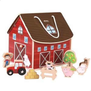 Ferme en bois portable Woomax - Animaux - 10 Pièces - Publicité Ferme en bois portable Woomax - Animaux - 10 Pièces - Publicité
