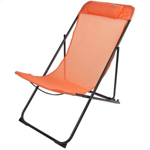 Aktive Orange Multiposition Folding Garden Chair - Garden Furniture Aktive Orange Multiposition Folding Garden Chair - Garden Furniture