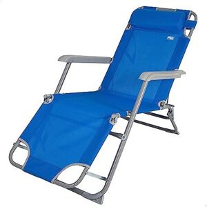 Chaise longue inclinable Aktive Bleue - Plage - Publicité Chaise longue inclinable Aktive Bleue - Plage - Publicité