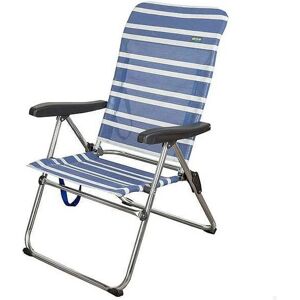 Colorbaby Beach Chair - Foldable Aluminium 61x63x93cm - White Navy Blue Colorbaby Beach Chair - Foldable Aluminium 61x63x93cm - White Navy Blue