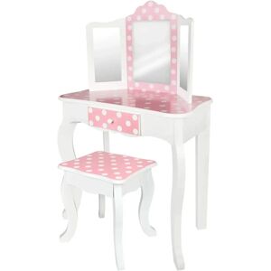 Teamson Pois Rose et Blanc Coiffeuse - Commode - Publicité Teamson Pois Rose et Blanc Coiffeuse - Commode - Publicité
