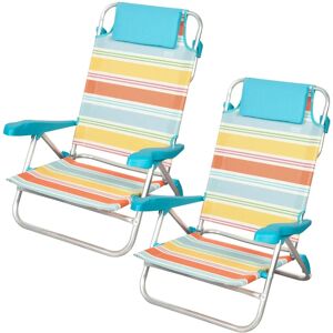 Aktive Pack 2 Strandstoelen - Verstelbaar, Lichtgewicht, Opvouwbaar Aktive Pack 2 Strandstoelen - Verstelbaar, Lichtgewicht, Opvouwbaar