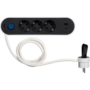 Base múltiple Simon 3 tomas + 2 USB C/Interruptor Base múltiple Simon 3 tomas + 2 USB C/Interruptor