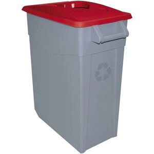 Contenedor de basura Denox 65 L - Rojo - Tapa abierta Contenedor de basura Denox 65 L - Rojo - Tapa abierta