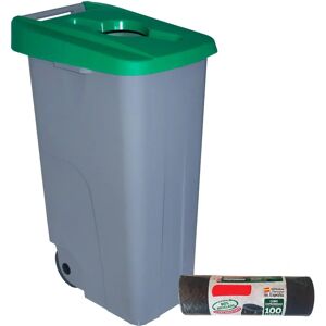 Contenedor de reciclaje Denox - 85L Verde Apilable Tapa Abierta Contenedor de reciclaje Denox - 85L Verde Apilable Tapa Abierta