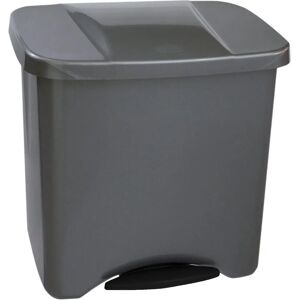 DENOX Modelo - Cubo Pedal Ecológico - 50L - Gris Opaco - Clasificación de Residuos DENOX Modelo - Cubo Pedal Ecológico - 50L - Gris Opaco - Clasificación de Residuos