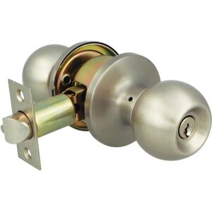 Amigo Door Handle with Lock - Frosted Chrome - Entrance 60/70mm - Door Type Amigo Door Handle with Lock - Frosted Chrome - Entrance 60/70mm - Door Type