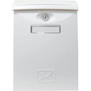 Amig White Weatherproof Mailbox with Viewing Window - Mailbox Amig White Weatherproof Mailbox with Viewing Window - Mailbox