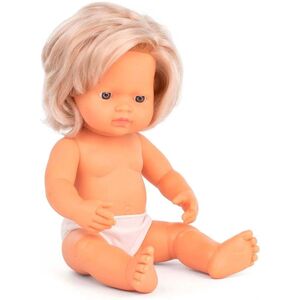 Muñeca Miniland - 38cm, Pelo Rubio, Ojos Azules - Muñeca Muñeca Miniland - 38cm, Pelo Rubio, Ojos Azules - Muñeca
