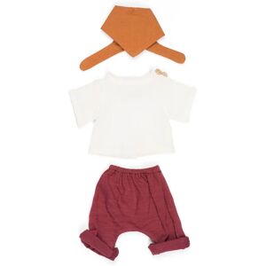 MINILAND Doll Clothing Set - 32cm - Burgundy/White - For Boys MINILAND Doll Clothing Set - 32cm - Burgundy/White - For Boys