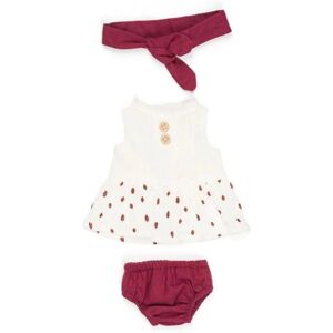 MINILAND Dolls - 32cm Kleding Set - Jurk, Boxer, Haarband MINILAND Dolls - 32cm Kleding Set - Jurk, Boxer, Haarband
